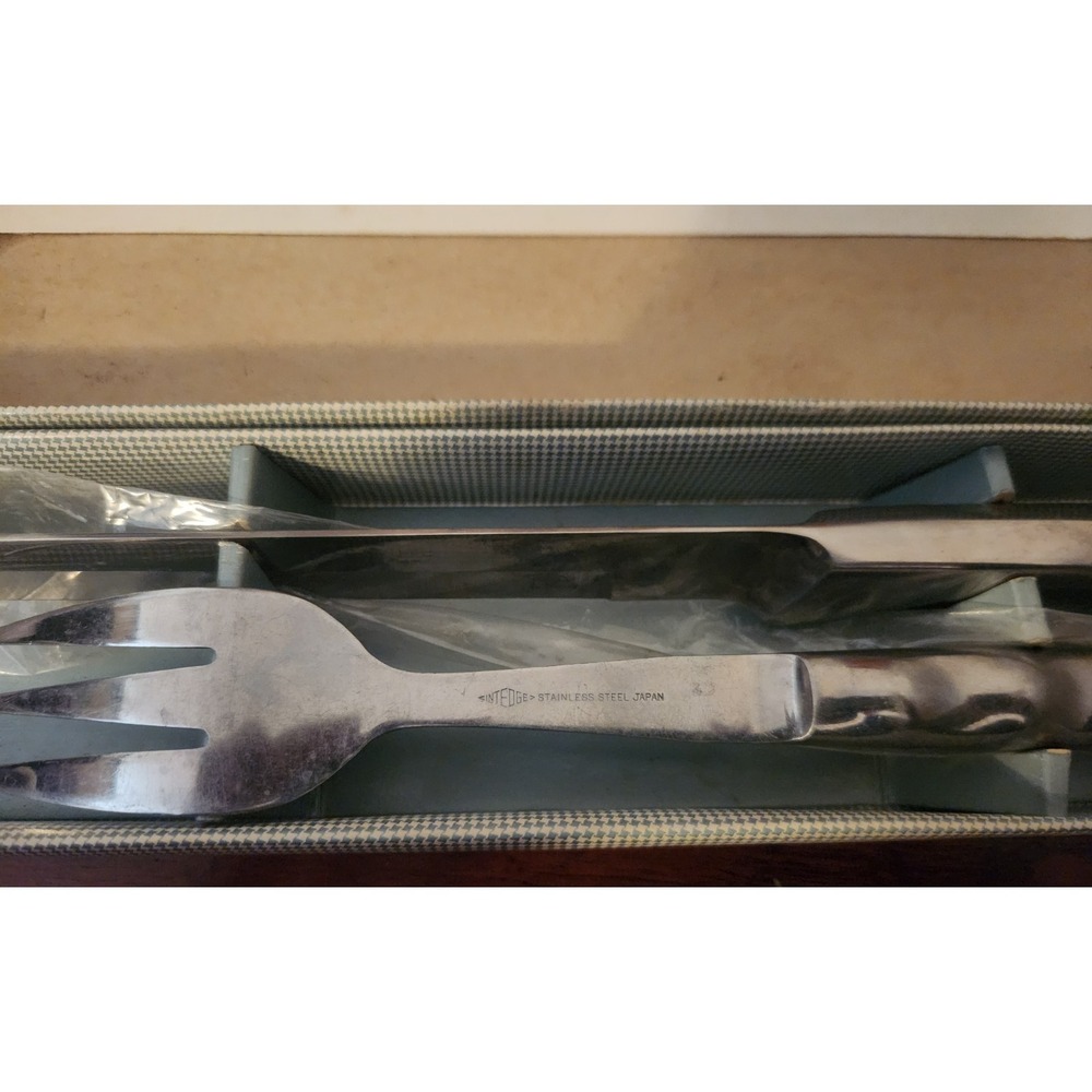2 Piece Stainless Steel Carving Set - Hollow Ground Hollow Handle - Knife & Fork - Picture 4 of 5